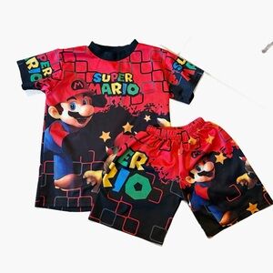 Nintendo Super Mario Kids Pajama Set Size 5